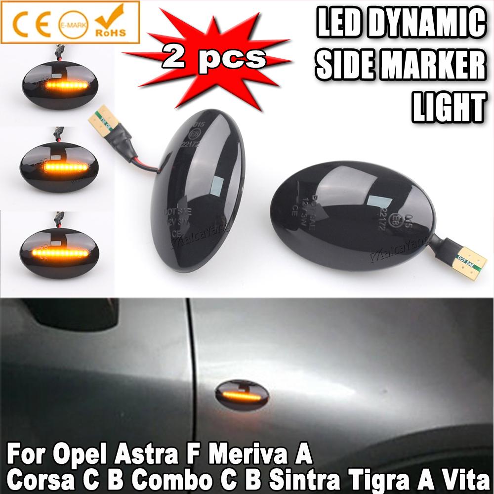 Dynamic LED Side Marker Lights For Opel Astra F Corsa B Sintra Tigra Combo C Corsa C Meriva A Repeater Turn Signal Lamp