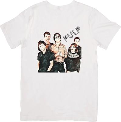 Pulp Rockband Musik Unisex Passform geeignet für Männer & Frauen Qualitäts-Baumwoll-T-Shirt