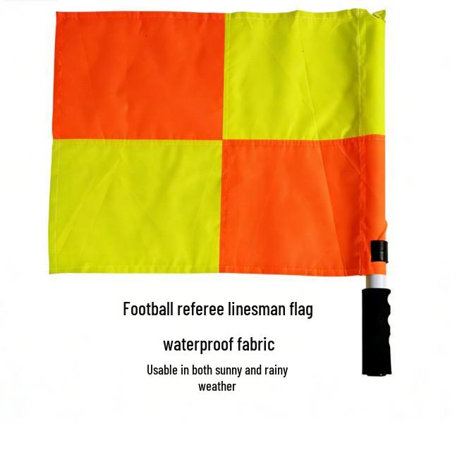 Waterproof Football Referee Assistant Touchline Flags – Red Starting Signal Linesman Equipment