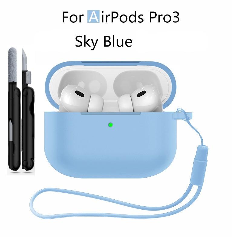Protective Cover for AirPods Pro 3 Case Compatible with AirPods Pro 3rd Generation Case (2025) Silicone Case with Cleaning Kit