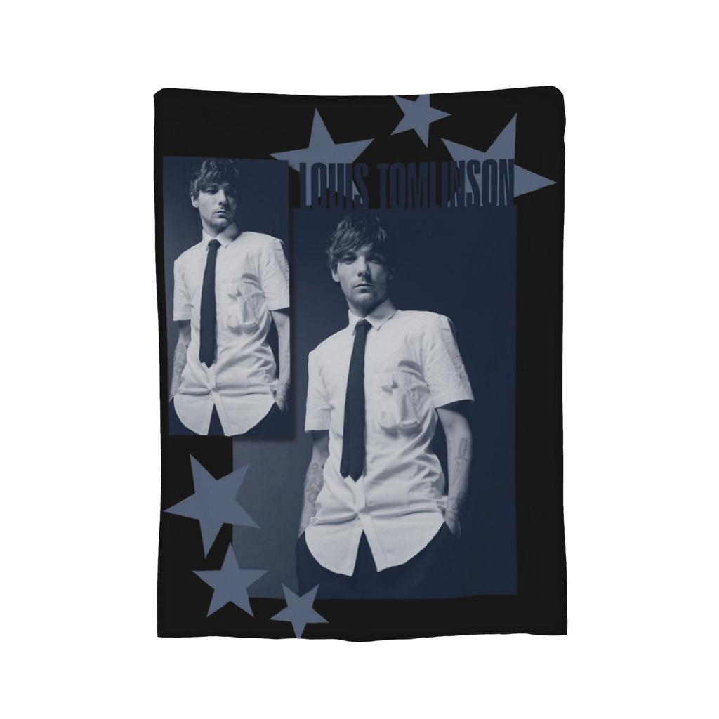 Louis Tomlinsons Singer Blanket Flannel Printed   Multifunction Super Warm Throw Blanket for Bedding Office Bedspreads