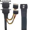 Low Profile PCIE-8654 8I 74P To U.2 SFF-8639 + 15P Cable with Screw Holes