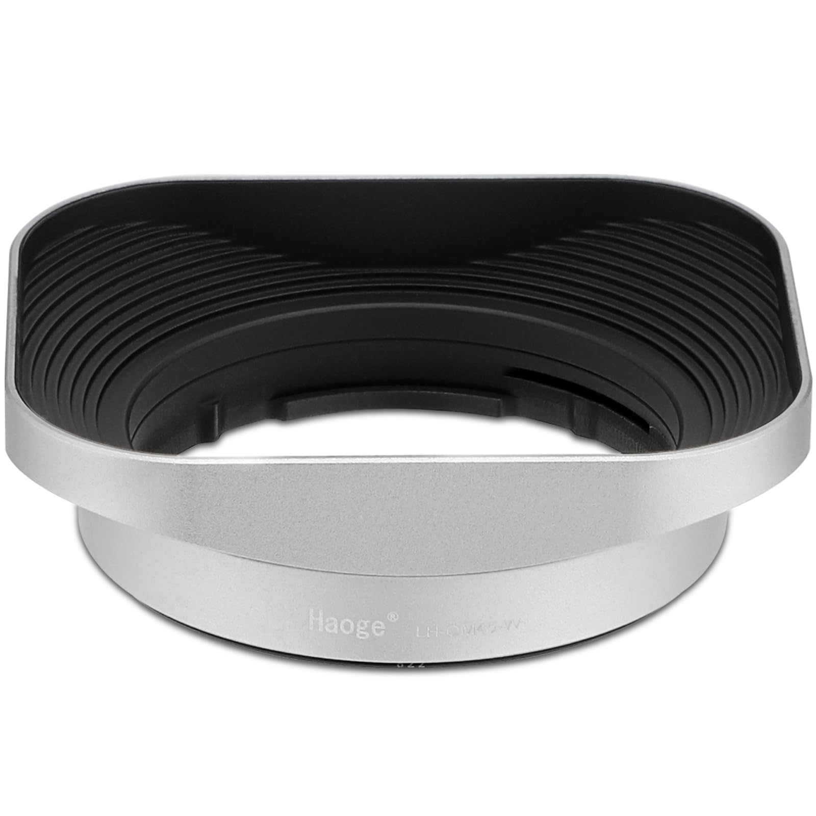 

Haoge LH-OM45-W Metal Square Lens Hood Bayonet Shade Hood for Olympus M.ZUIKO DIGITAL 45mm F1.8 Lens, Silver
