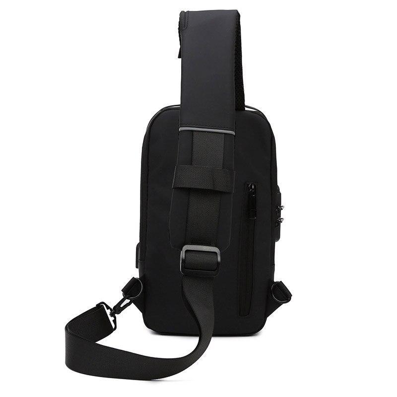 Męska wielofunkcyjna antykradzieżowa torba na ramię USB Crossbody Bag Travel Sling Bag Pack Messenger Pack Chest Bag