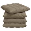 Seat Cushions 4 Pieces Taupe 40 X 40 X 6 Cm Microfiber