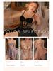 Guiruo Satin Lace Nightdress & Robe Set with Chest Pad