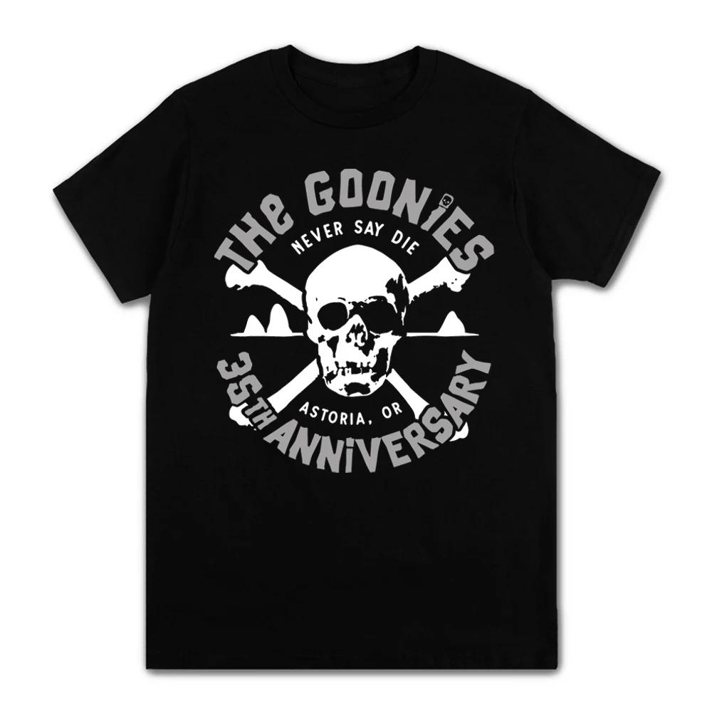The Goonies Never Say Die Gothic skull  Print art T-Shirt unisex  Graphic tshirts 100% Cotton Casual Horror Movie Tees Tops