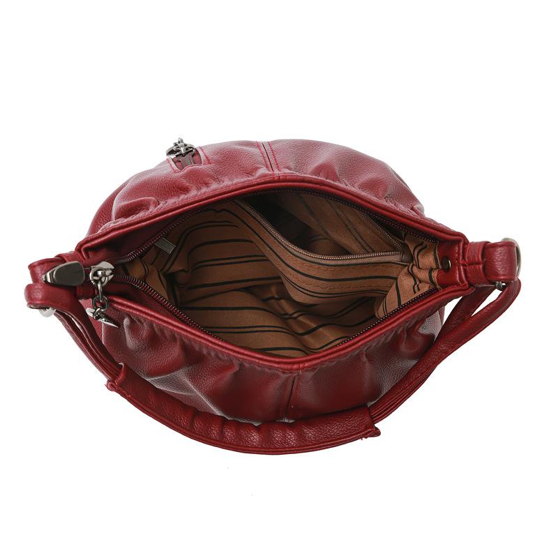 Modische Handtasche Damentasche Bucket Bag Achseltasche Lässig Weiches Ledergefühl Umhängetasche für Frauen mittleren Alters