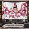 Wall Hanging Tapestry Custom NameLady Gaga Pattern Personalized Printed Fabric Wall Decor