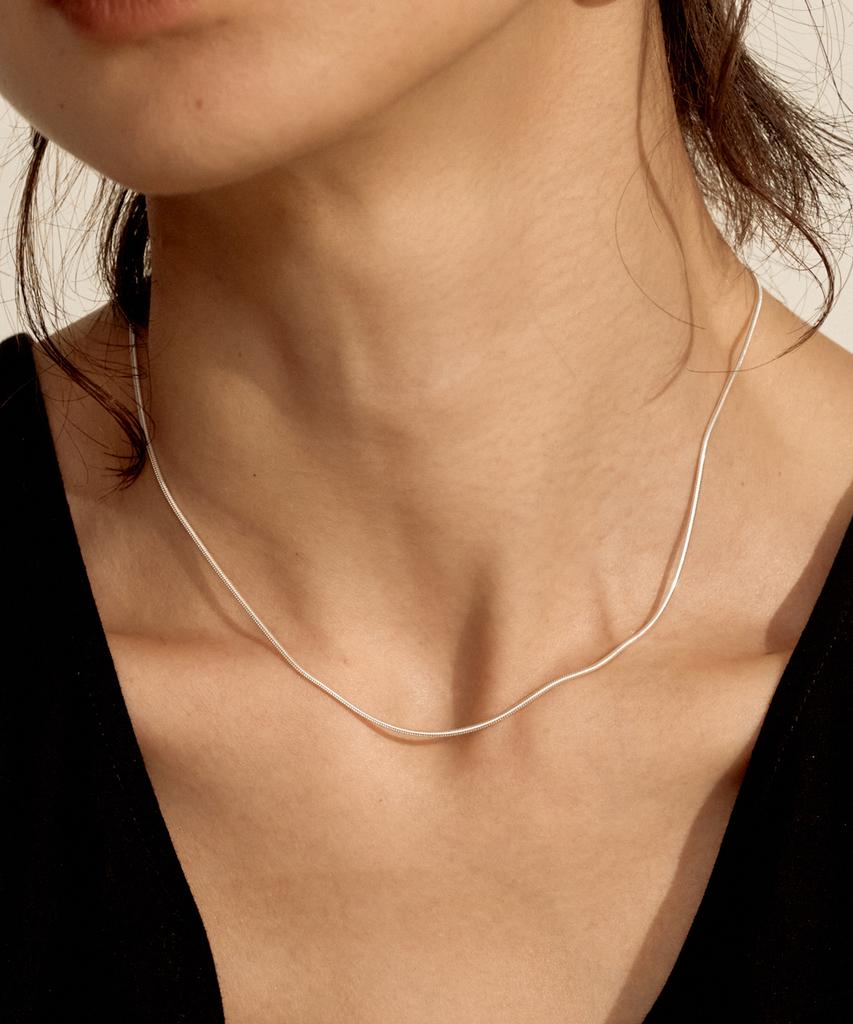 Novice Tokyo Simple Narrow Necklace [Silver 925] (2 Sizes) / Silver