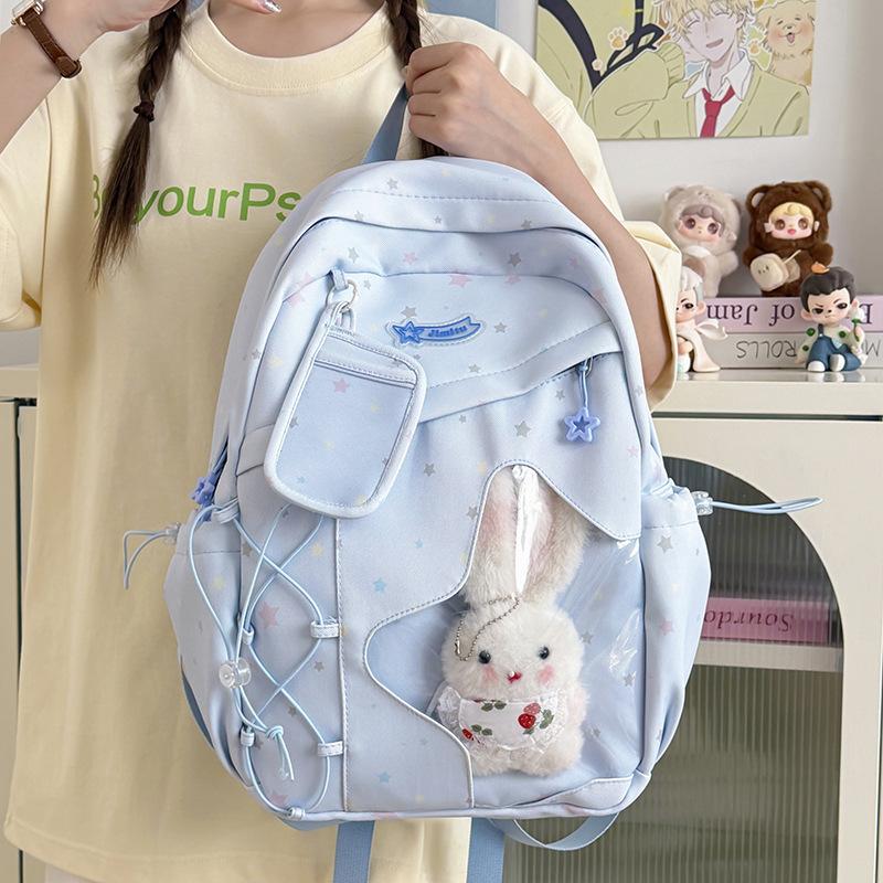 Schoolbag Korean Ins Cartoon Hugh Star Backpack Female Niche Design Large Capacity Junior High School Student School Bag Versatile Back