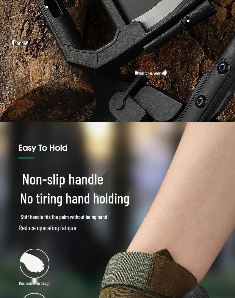 Axe Outdoors Camping & Tactical Multifunctional Axe for Woodworking, Chopping, and Firefighting