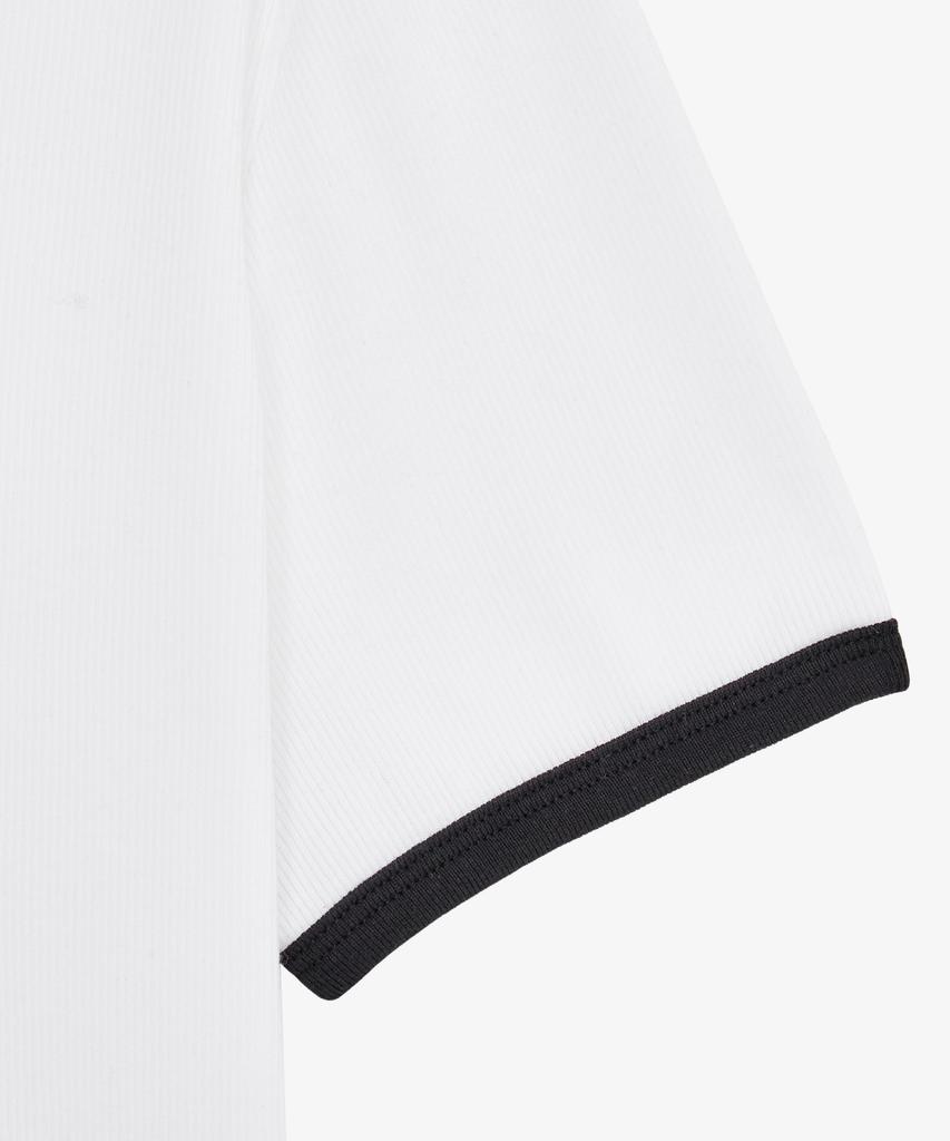 LACOSTE Women'S Ringer Short Sleeve T-Shirt Tf902E-56G 001