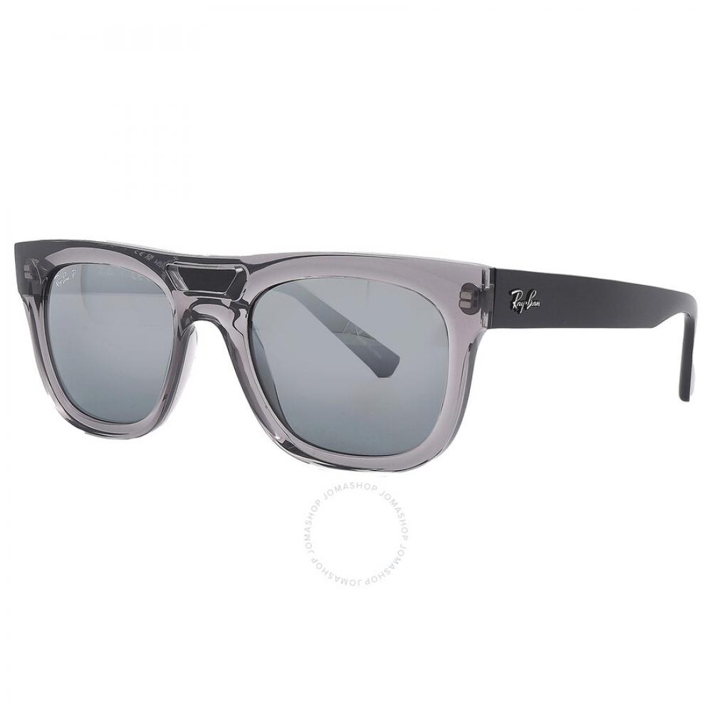 Ray Ban Phil Bio Based Polarized Grey Gradient Mirror Square Unisex Sunglasses Rb4426 672582 54