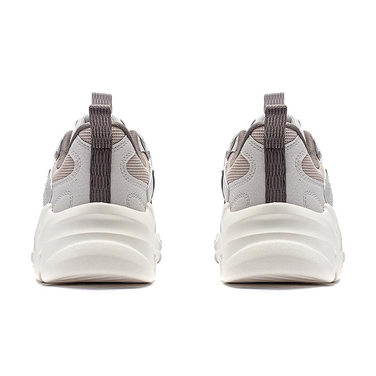 Li Ning Firefly Textile, Synthetic Leather Slip Resistant And Breathable Low top Casual Shoes Men's Gray AGCT387-2