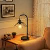 Lampe de table - NETTLIFE - Style industriel - Noir - Douille E27 - Métal