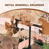 Garden Rock Band Windmill, Handmade Metal Rock Band Windmill, Wind Spinners for Yard Lawn Garden Patio Decor