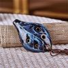 Antik Çin tarzı ocarina 1 adet, altı delikli el yapımı ocarina enstrümanı, hoş sesli, kordonlu, yaprak gibi