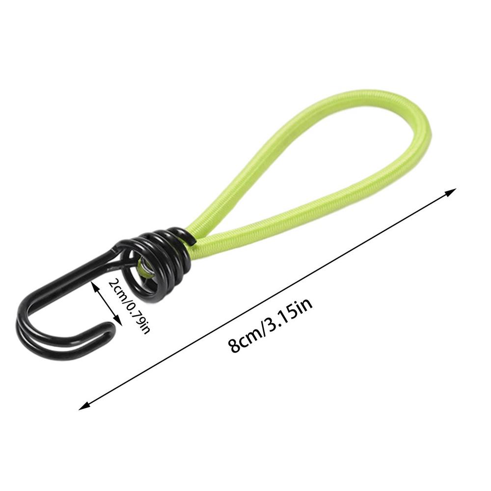 6mm Elastic Drawstring Hook Nail Hooks Pull Rope Buckle Tents with Camping Rubber Wind Cord Bungee Cords