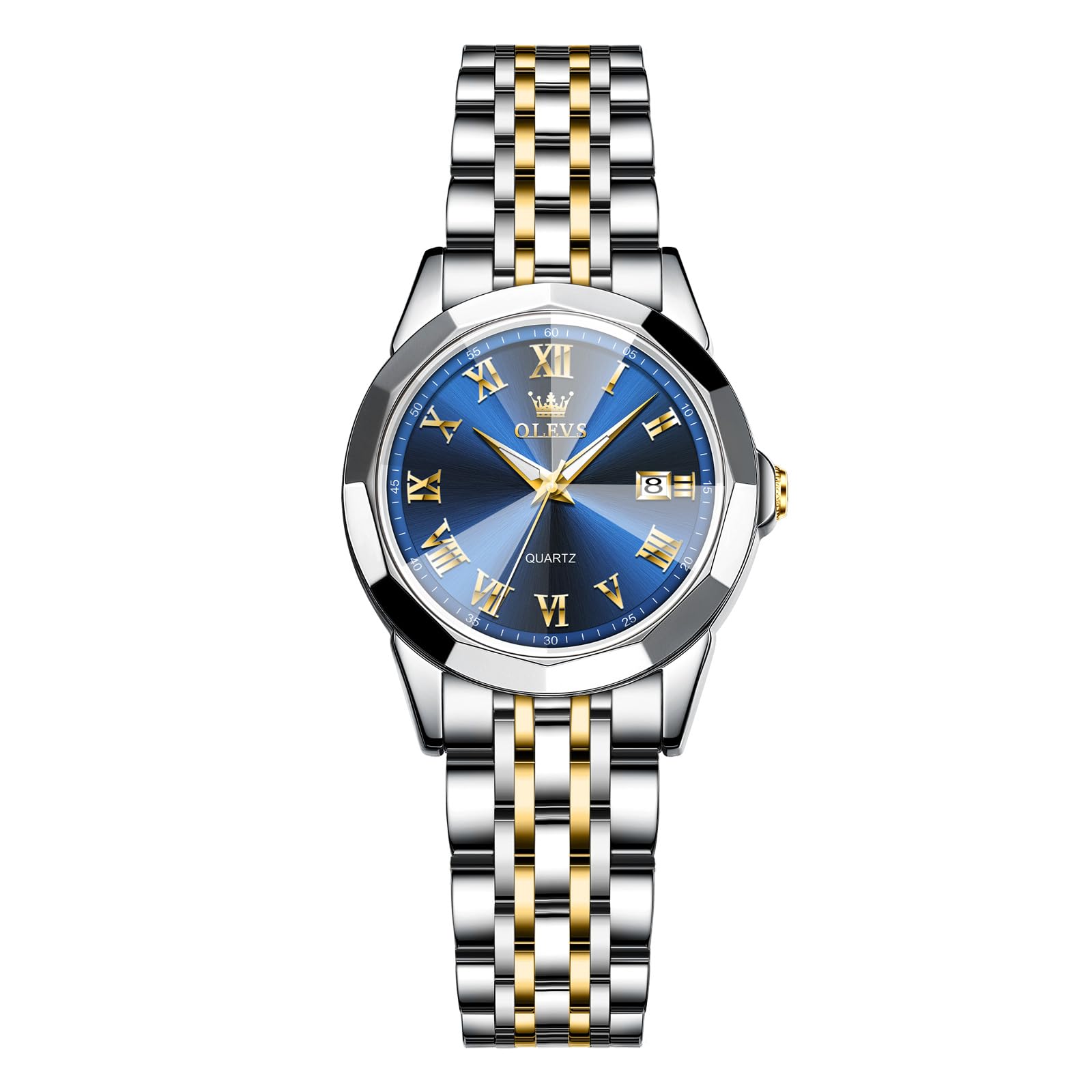 

Часы Tokei Business Fashionable Arm Watch Date Waterproof Watch Analog Quartz Fashion Watch Blue Style Popular Gold Silver Watch Stainless Steel