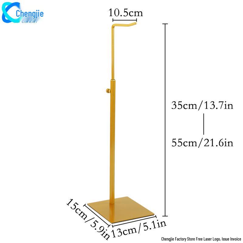 Adjustable Stainless Steel Floor-Standing Bag Display Stand for Women's Bags