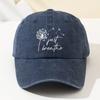 1 Piece of Women's Dandelion Pattern Soft Top Baseball Cap, Adjustable Outdoor Hat, Sun Shading, Breathable and Comfortable