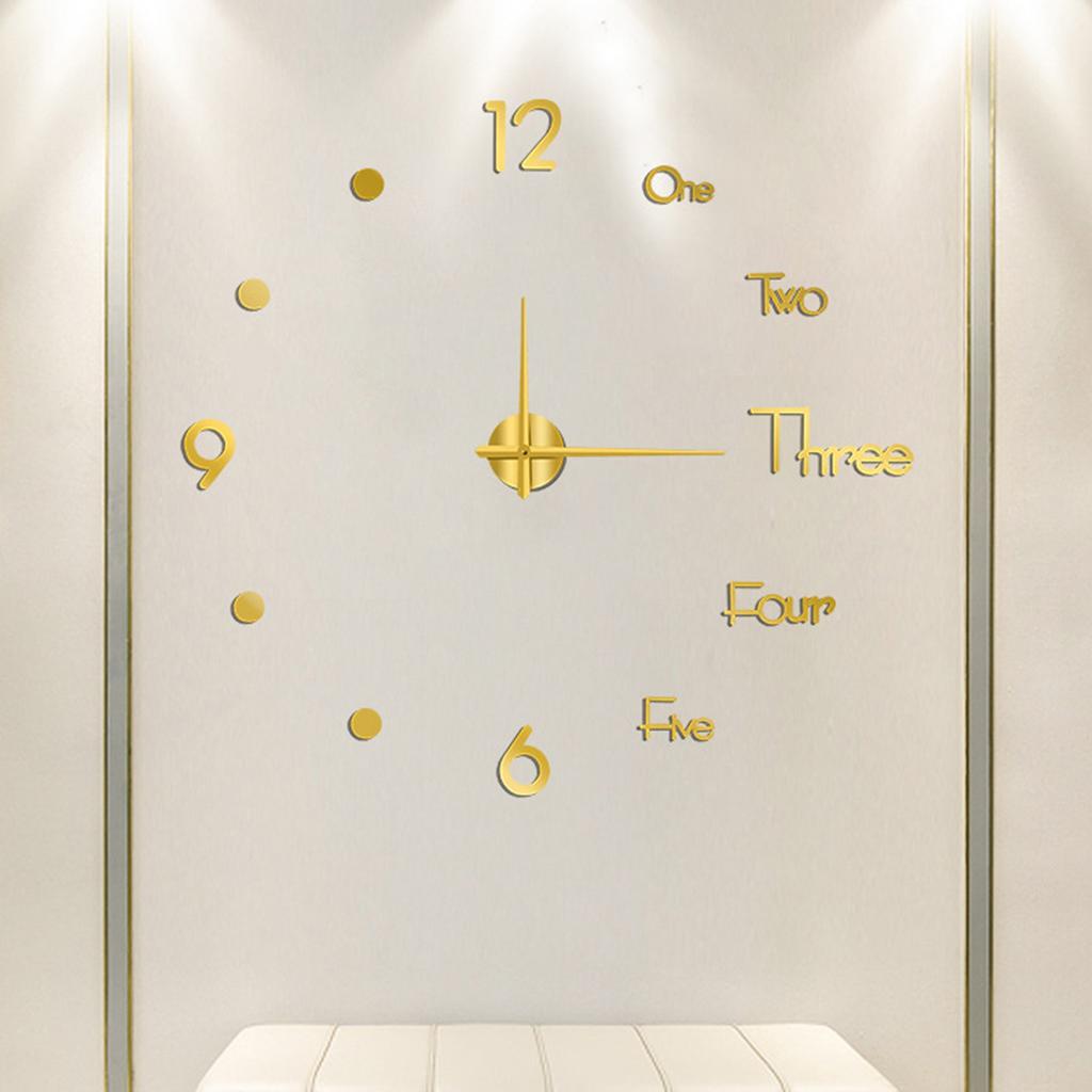 3D Wall Clock Mirror Wall Stickers Creative DIY Wall Clocks Removable Art Decal Sticker Clock Wall Decor for Home Office Room