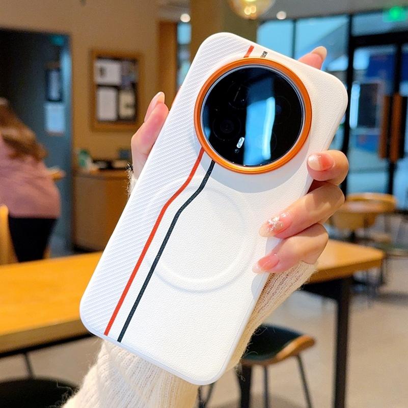 Color-block Dual-Line Built-in Wireless Charging Magnetic Ring Case For Honor Magic 8 Pro 8 7 RSR 7 Lite 6 pro X9D X9c Cover