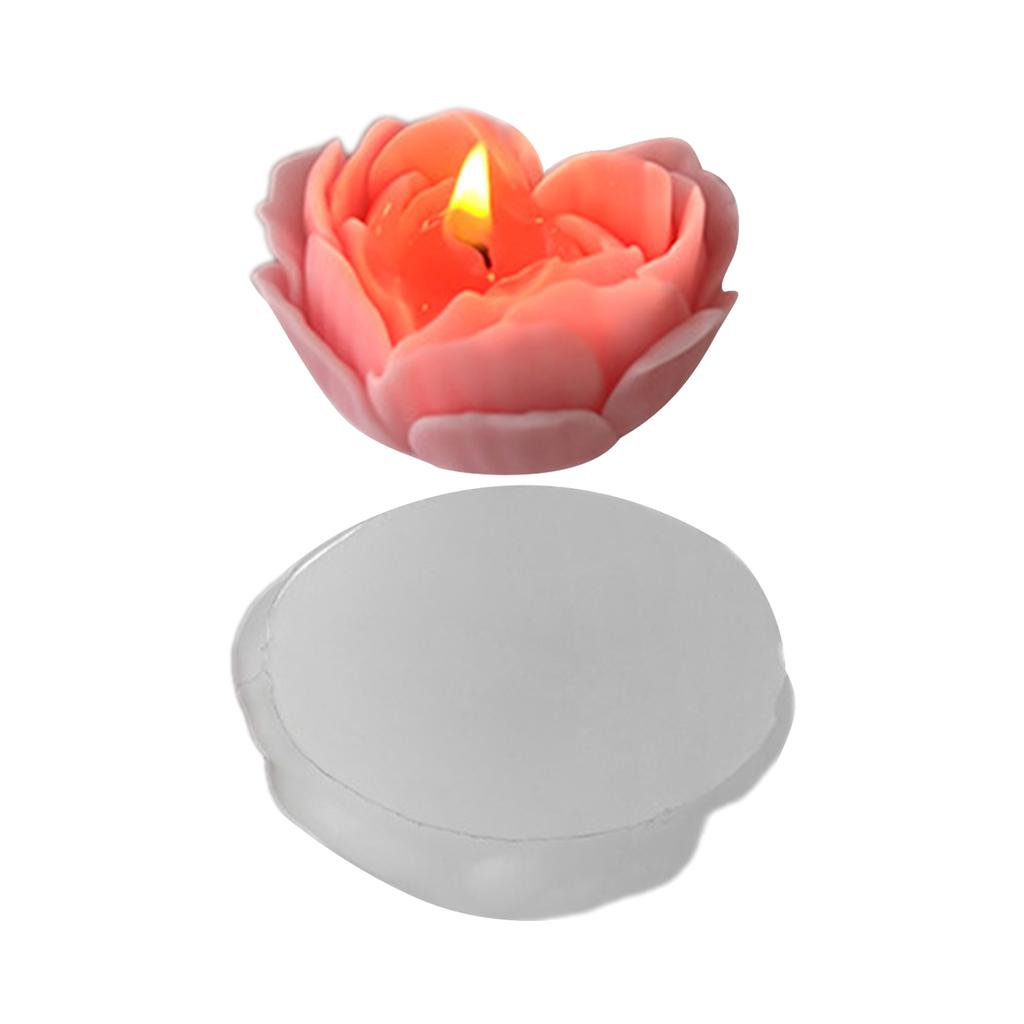 Flower Shaped Candle Mold Aromatherapy Soap Mould Resin Epoxy Mould Plaster Ornament for Birthdays and Festivals
