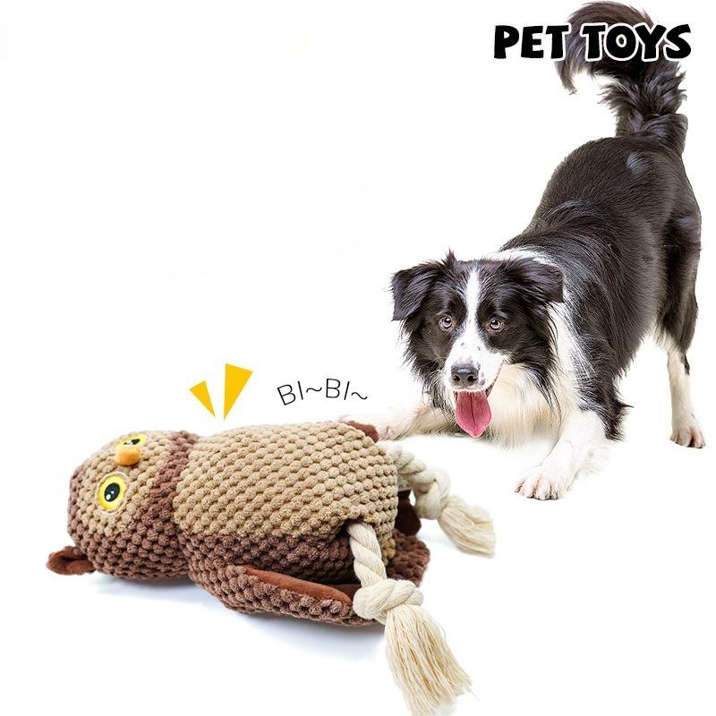 Plush Dog Parrot Toy Bite Resistant Squeaky Dog Toys for Small Large Dogs Puppy Pets Training Accessories Pet Products