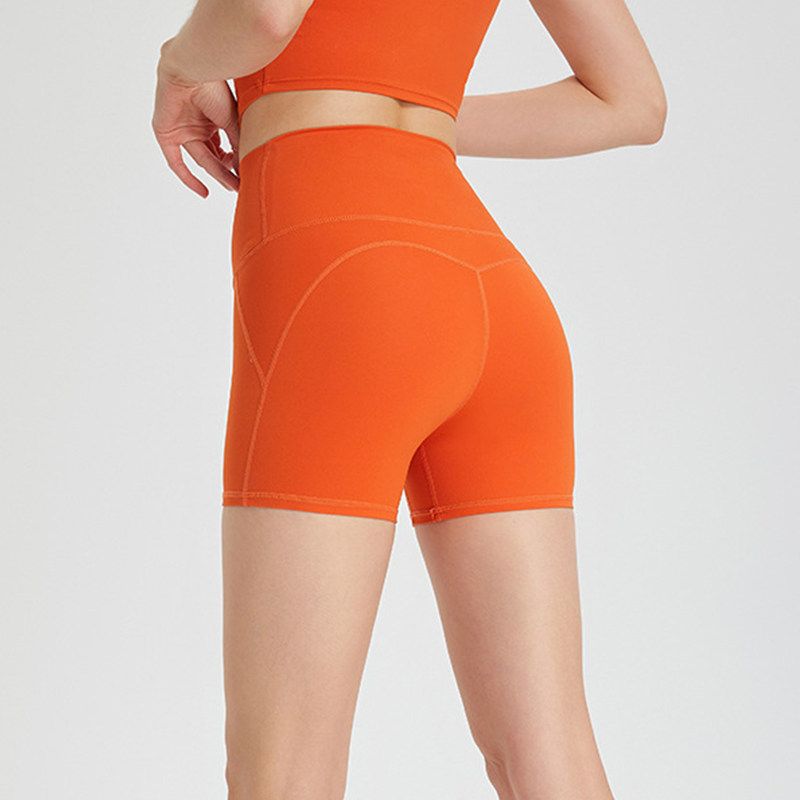 

Yoga Fashion Peach Hip High Waist Belly Contracting Outer Shorts Bv Orange S