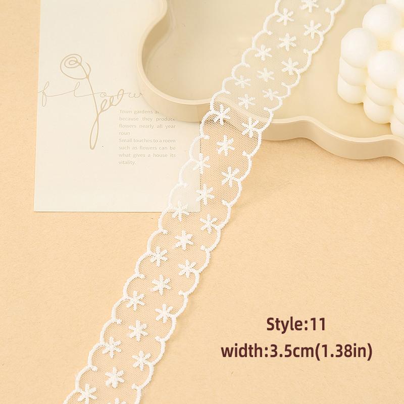 1Yards 4cm-8.5cm Wide Lace Fabric Ribbon Trim DIY Craft Clothing Sewing Supplies Curtains Tablecloths Decor Hair Bow Accessory