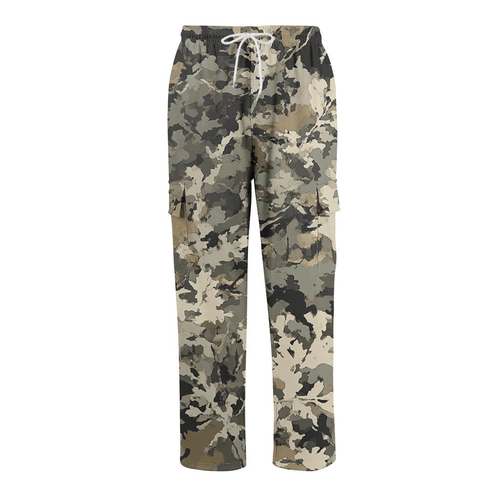 Herren Locker Lässige Mehrfach-Taschen Arbeitshose, Jugendliche Stretch-Taille Kordelzug Hose