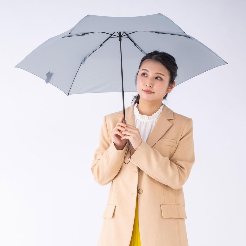 Amvel Folding Rain Windproof Super Water FLATLITE Standard Umbrella, Umbrella, Umbrella, Repellent, Compact, Slim, Thin, (Light Blue)