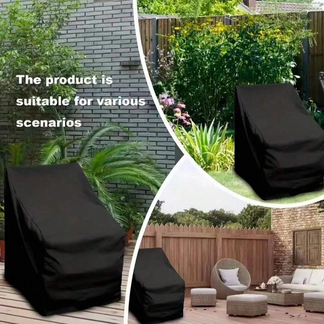 

Stacking Outdoor Chair Covers Waterproof and Dustproof, Garden Patio Furniture Covers Stacking Chairs 210D Oxford Fabric 64X64X120X70