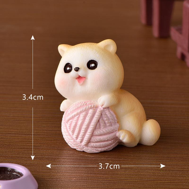 Gift Ornament Mini Home Decor Figurines Miniature Cute Cat Garden kitten For Kids Children Baby Room Decoration Toy Home Decor