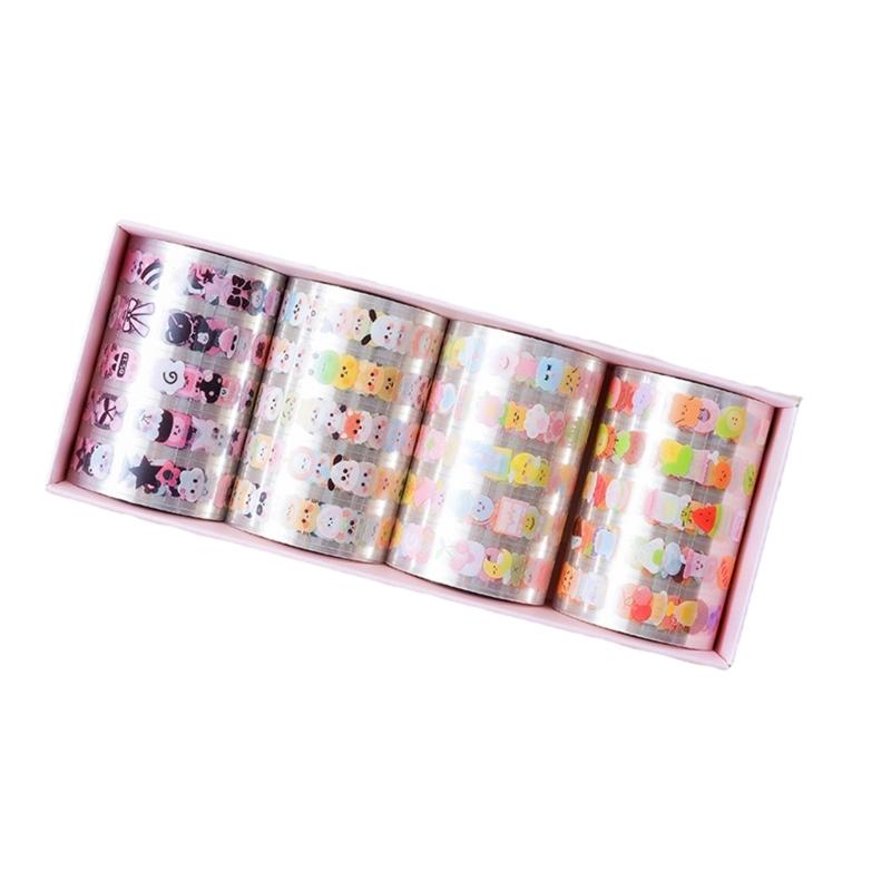 

4 Rolls Sweet Decorative Tape Lovely Animal Paper Tape Crafting Tape Handbook Tape Masking Tape Scrapbooking Supplies 1