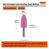 Electric Drill Grinder Head - Brown Corundum Cylindrical/Conical 6mm Polishing Tool.