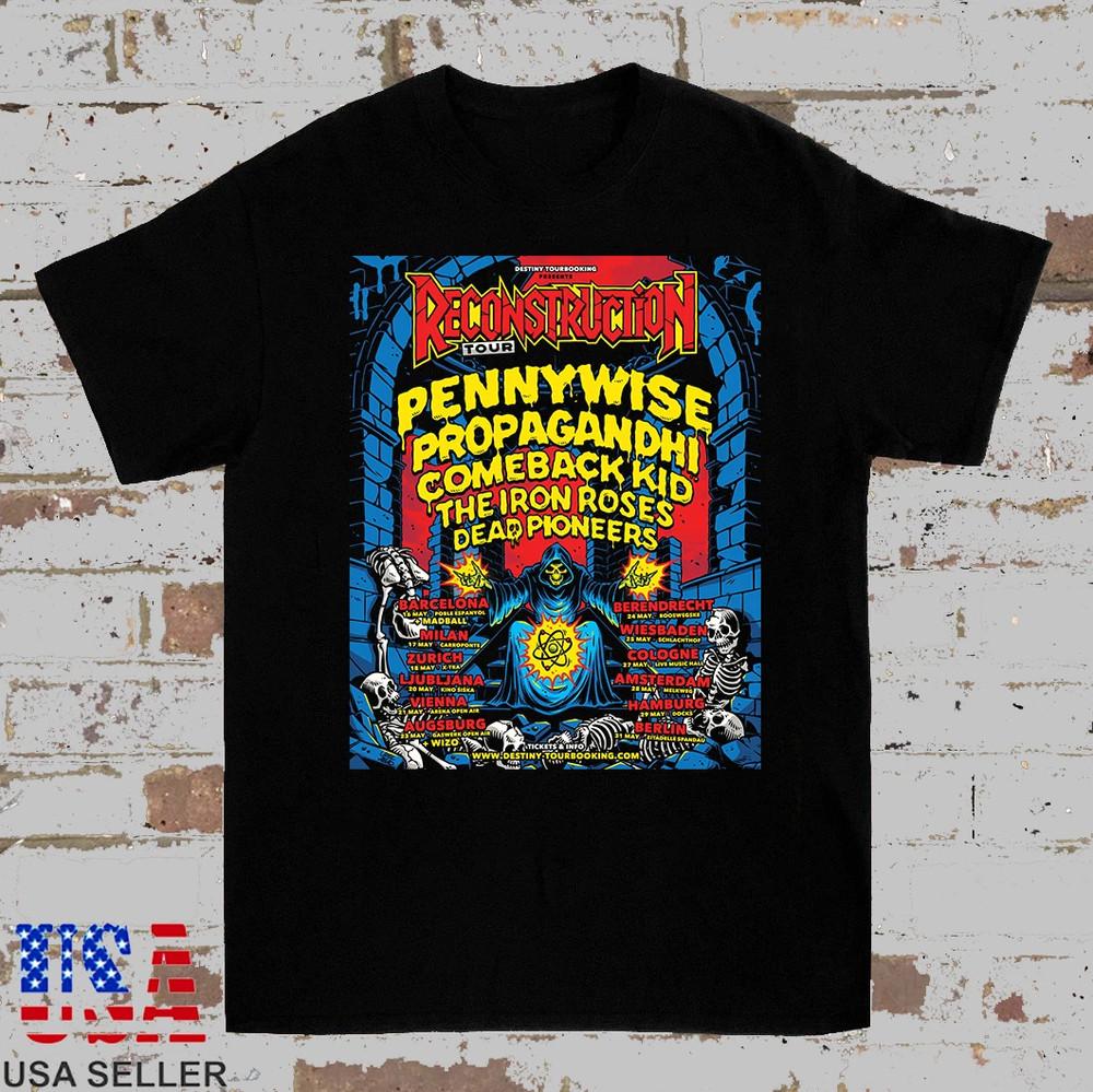 RECONSTRUCTION TOUR Pennywise Propagandhi Band T SHIRT FULL SIZE S-5XL BM1501 Unisex T-Shirt S