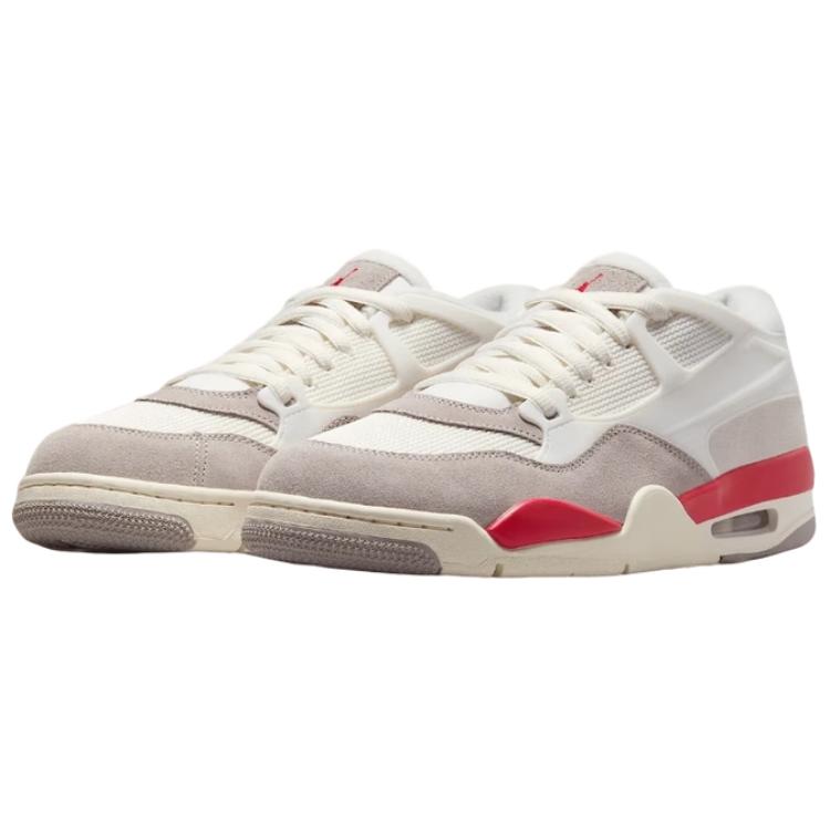Air Jordan 4 RM Fire Red Unisex Sneakers Cream Sail College-Grey HF8126-100
