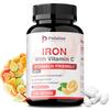 IJzersupplement 65 mg|met Vitamine C| Hoge Absorptie|Bevordert energiemetabolisme en onderhoudt immuunfunctie