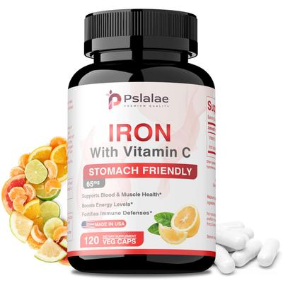 Iron Supplement 65 Mg|with Vitamin C| High Absorption|Promote Energy Metabolism and Maintain Immune Function
