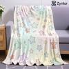 Crayon Rainbow Star Ultra Soft Sherpa Fleece Blanket Fluffy Warm Halloween Cozy Throw for Sofa Couch Bedroom Gift All Season