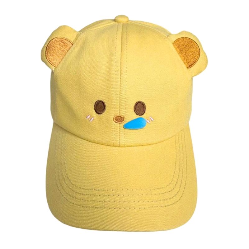 Cartoon Pig Embroidered Cotton Baseball Caps Adjustable Fit Breathable Caps with Sweatband For Men Women Teens