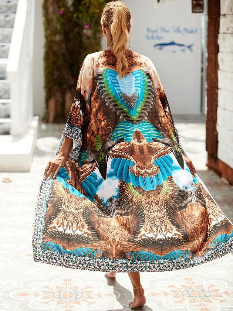 "2023 Europäische und amerikanische Baumwoll-Strandjacke für Damen: Sexy Sonnenschutz-Cardigan-Bikini-Überzug"