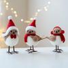 Foam Cloth Simulated Foam Bird Red White DIY Christmas Tree Decoration Lightweight Hanging Bird Christmas Decoration