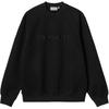 Logo Embroidered Loose Fit Long Sleeve Sweatshirt Men Sweatshirt Black I030546-00E-XX