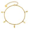 KRKC Adjustable Beach Anklet Foot Jewelry Set Handmade Delicate Anklets for Women Girls 14K Gold Layered Ankle Bracelets Chains