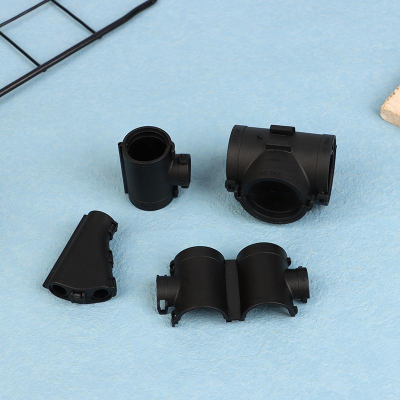 5 szt. Trójnikowy w kształcie litery T, trójnikowy w kształcie litery Y, plastikowy, karbowany, otwierany, opaska do wiązki przewodów samochodowych, reduktor równej średnicy, rozdzielnik