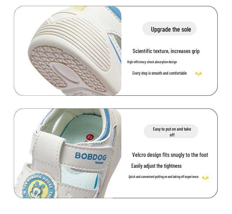 Babu Dou 2025 Summer Breathable Mesh Beach Sandals for Kids